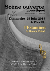 scene ouverte 25 juin 2017 à l'Estaminet